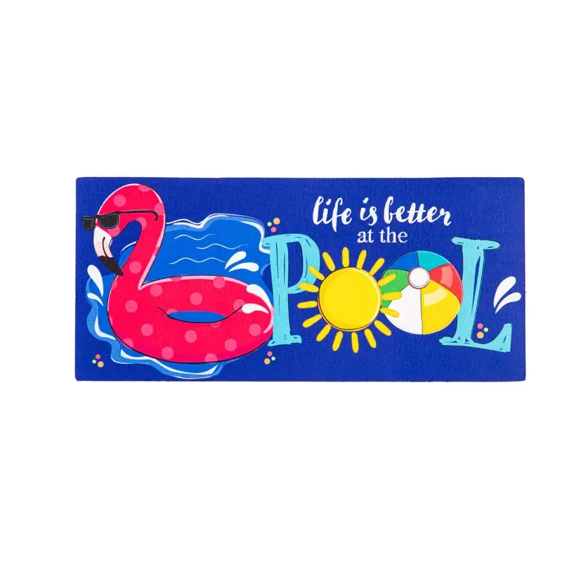 Life is Better at the Pool Sassafras Switch Mat,0.25x22x10 Inches
