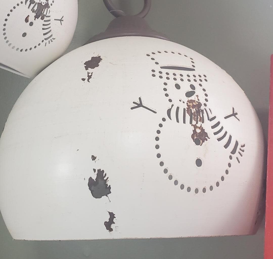 Snowman Punch Art Bell Large
