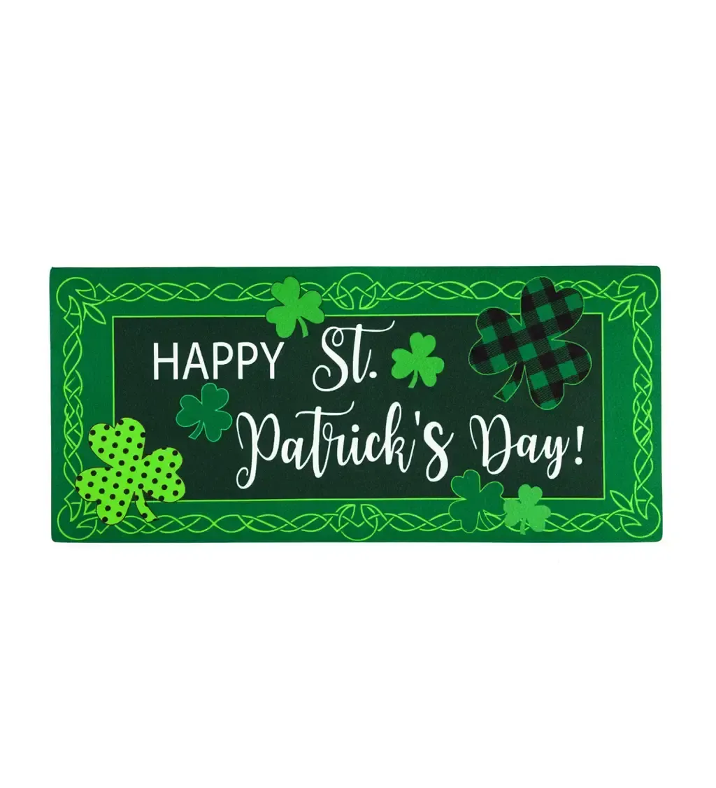 St Patricks Patterned Shamrocks Sassafras Switch Mat
