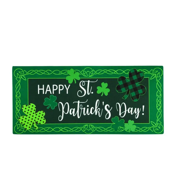 St Patricks Patterned Shamrocks Sassafras Switch Mat