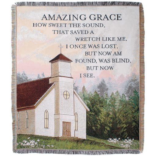&quot;Amazing Grace&quot; Woven Tapestry Throw