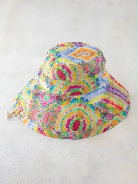 Natural Life Sunny Day Bucket Hat - Spring Rainbow Tie-Dye