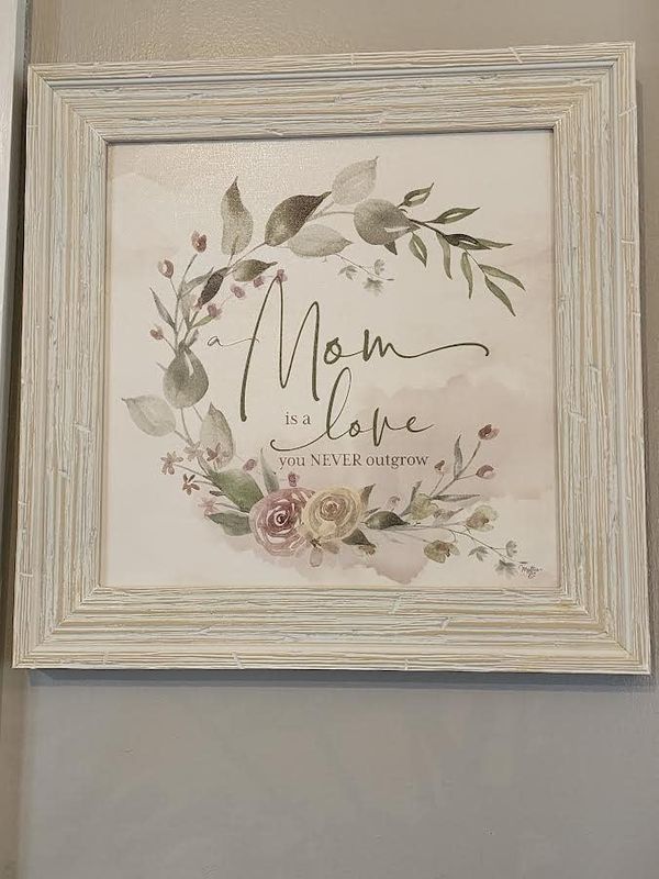 Mom is a love you never outgrow, 12x12 framed art