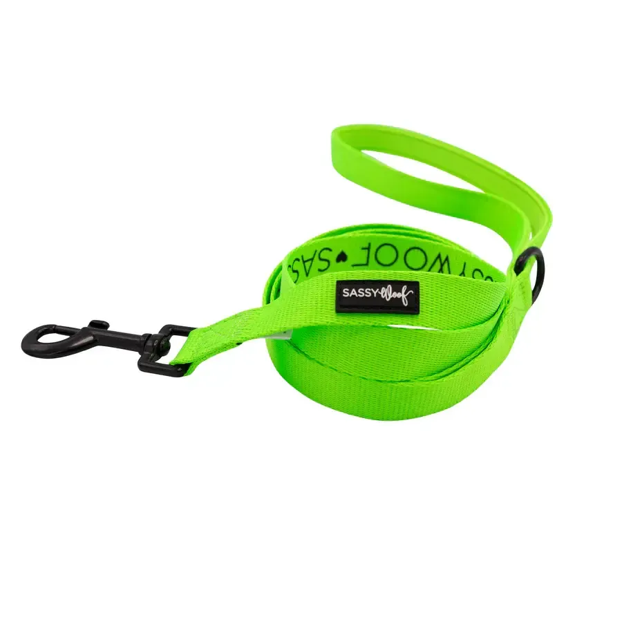 Sassy Woof DOG LEASH - NEON GREEN