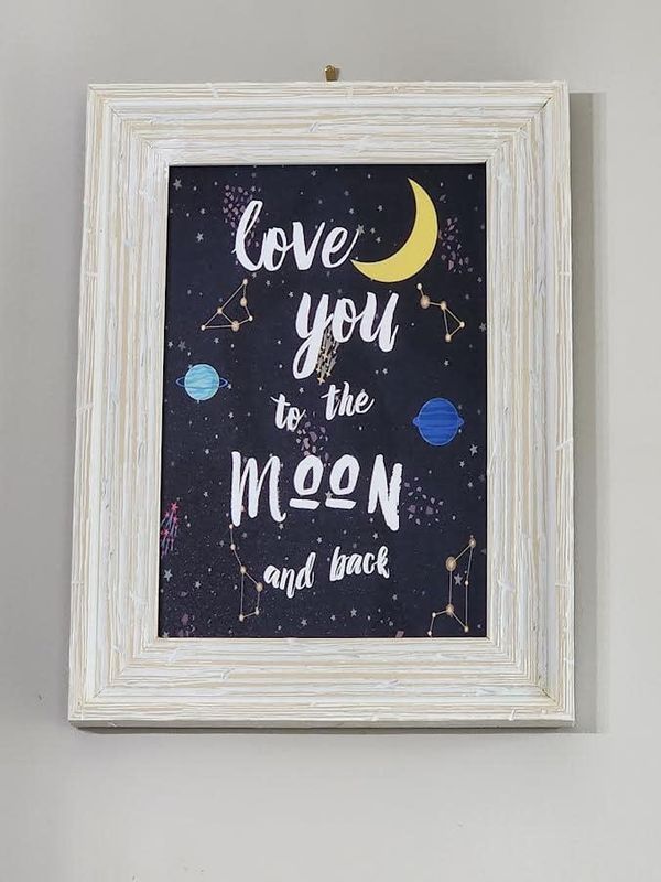 Love you to the Moon, 8x12 framed art