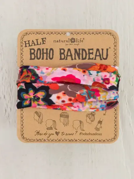 Natural Life Half Boho Bandeau® Headband - Meadow Light Pink