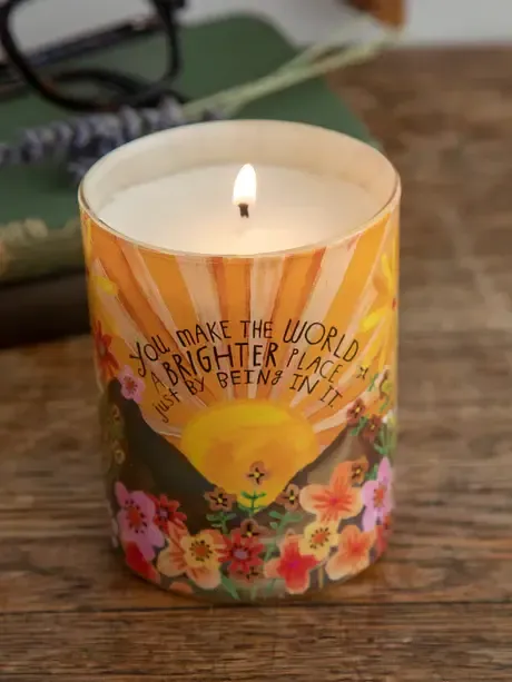 Natural Life Soy Jar Candle - You Make The World Brighter