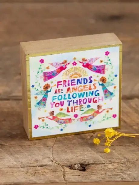 Natural Life Tiny Block Keepsake - Friends Are Angels
