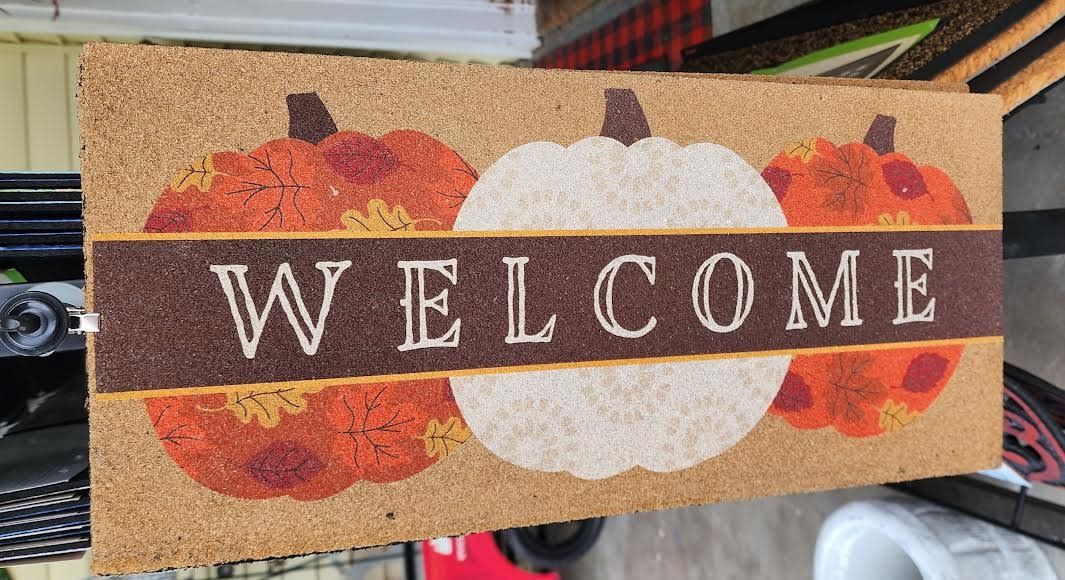 Welcome Fall Pumpkin Coir Switch Mat