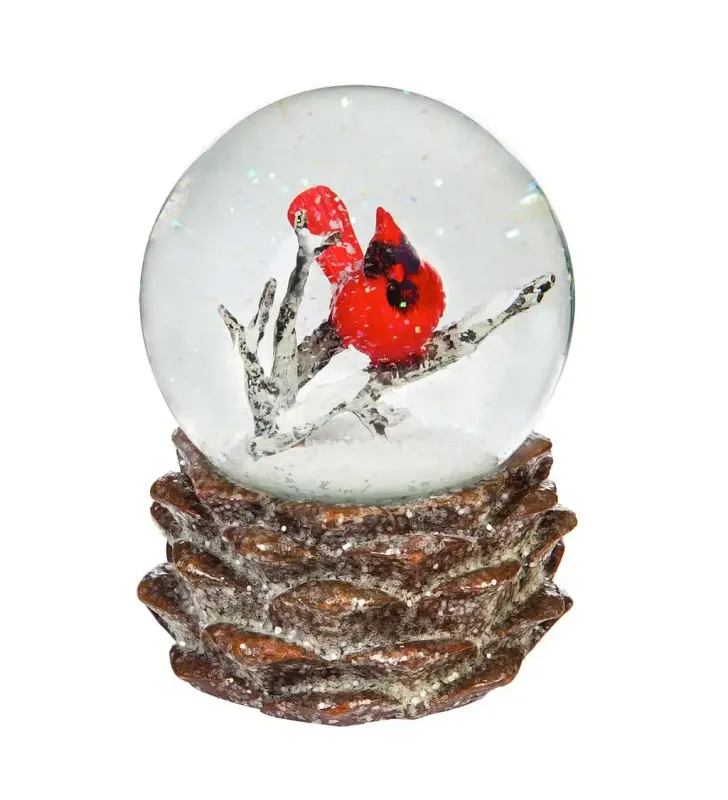 Christmas Cardinal Water Globe