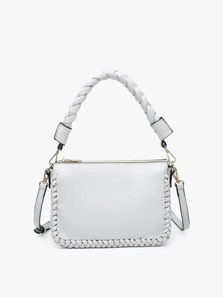 Jen &amp; Co Judith Vegan Whipstitch Shoulder Bag