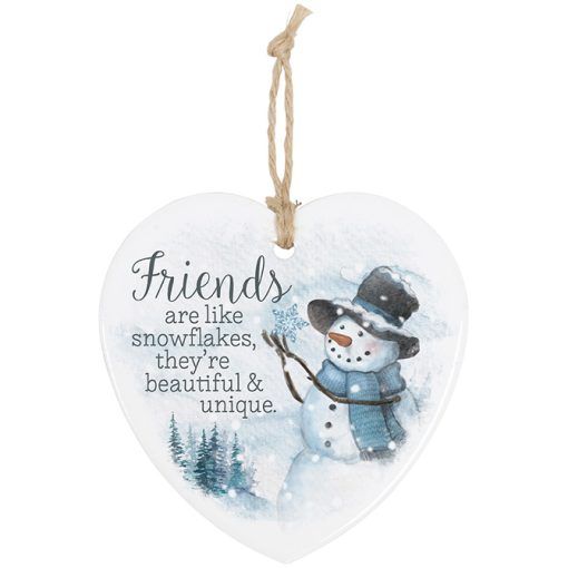 Christmas Heart Ornament - Friends