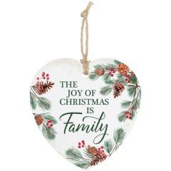 Christmas Heart Ornament - Family