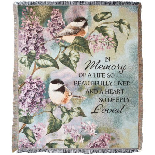 &quot;In Memory&quot; Woven Tapestry Throw
