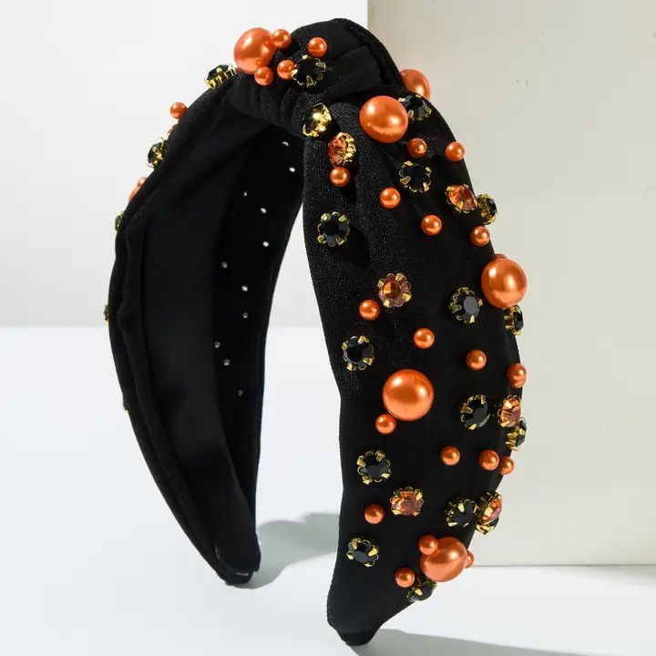 Halloween Pearl Jewelry Embellished Headband
