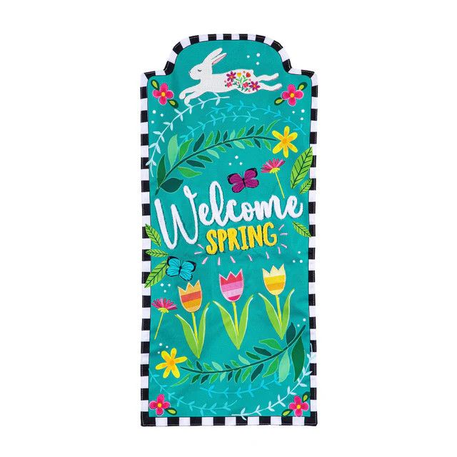 Welcome Spring Bunny Everlasting Impression Textile Décor