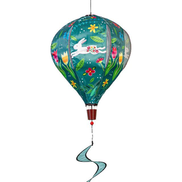 Welcome Spring Bunny Balloon Spinner