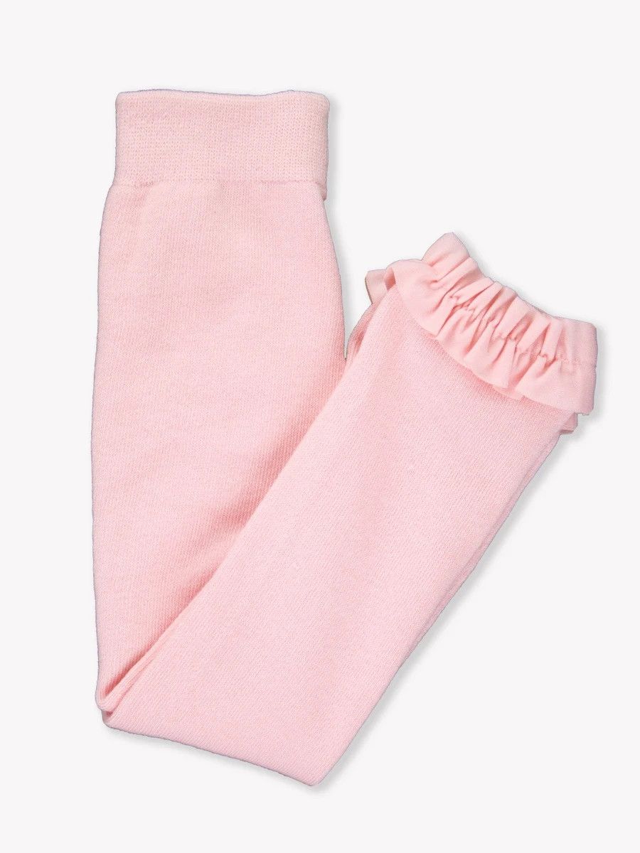 RuffleButts Pink Footless Ruffle Tights 12-24m