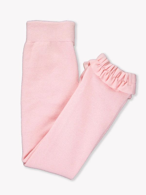 RuffleButts Pink Footless Ruffle Tights 12-24m