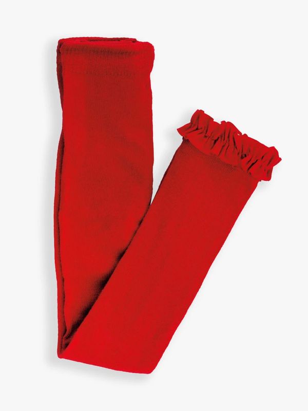 RuffleButts  Girls Red Footless Ruffle Tights 0-6m