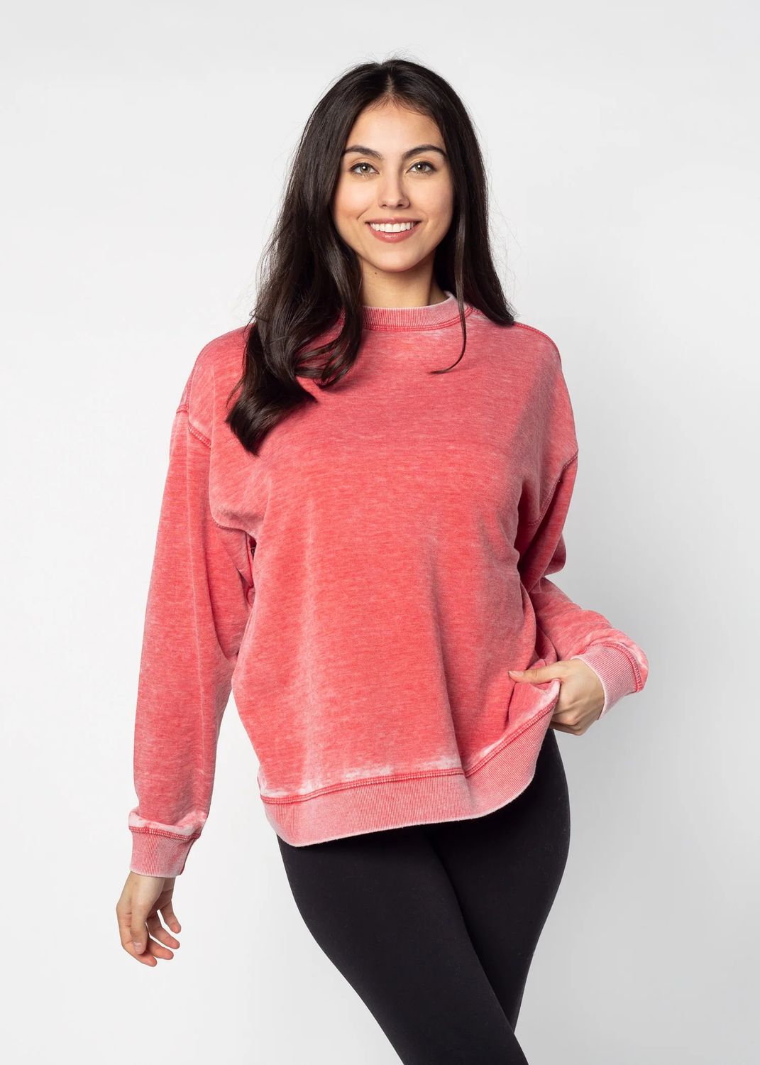 Chicka-d Campus Crew Sweatshirt Cardinal, Size: S