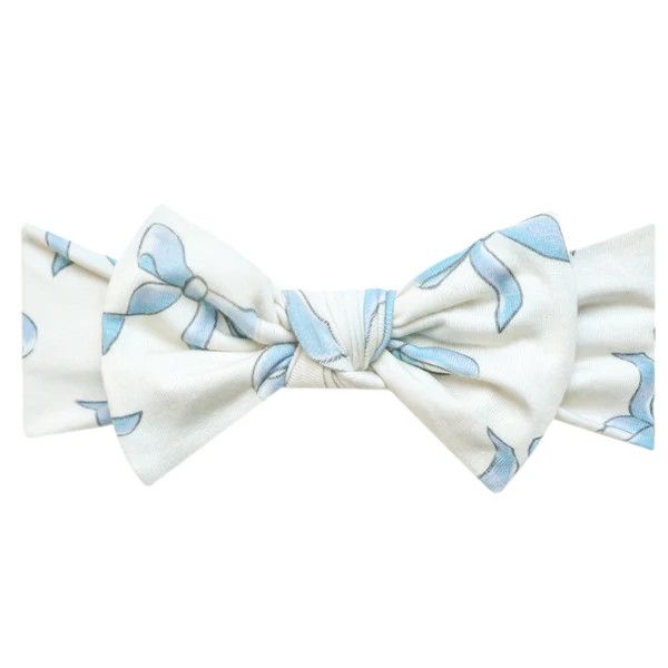 Copper Pearl Knit Headband Bow - Daphne