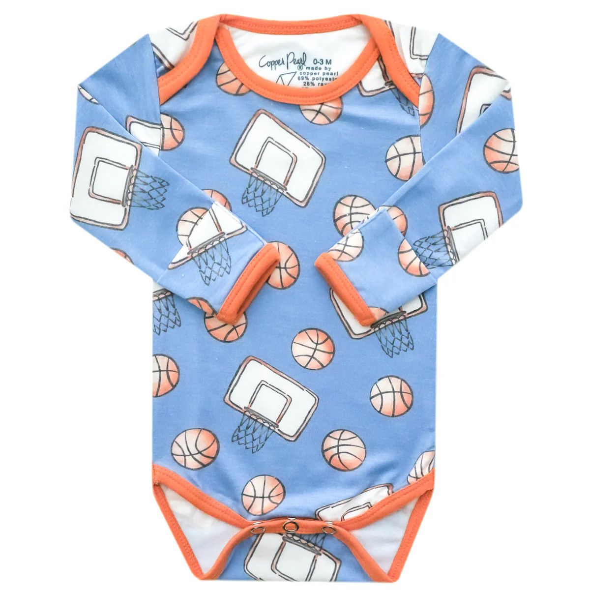 Copper Pearl Long Sleeve Bodysuit - Dunk, Size: 0-3M