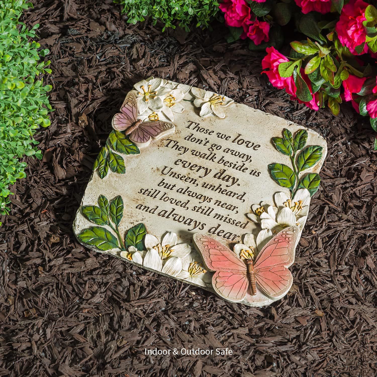 Memorial Butterfly Square Garden Stone 11&quot; x 11&quot;