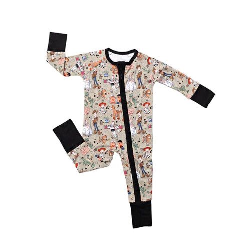 Round Up Gang Zipper Romper 6-12mo