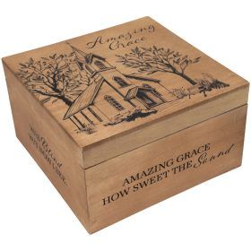 Amazing Grace Memory Box with hinged lid