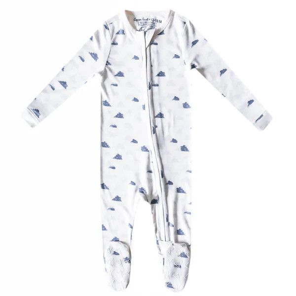 Copper Pearl Zip-Up Footie Pajama - Dream Newborn