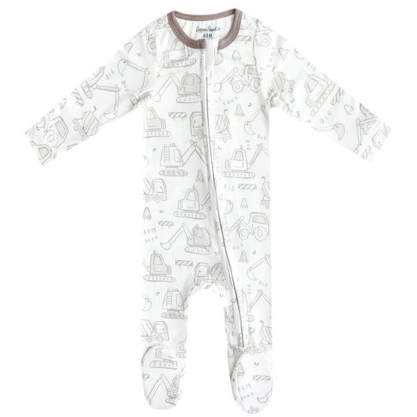 Copper Pearl Zip-Up Footie Pajama - Gage 3-6M