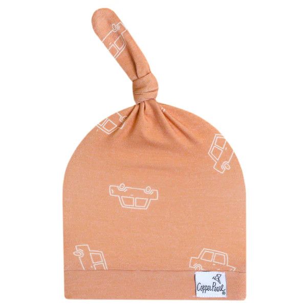 Copper Pearl Cooper Top Knot Hat 0-4M