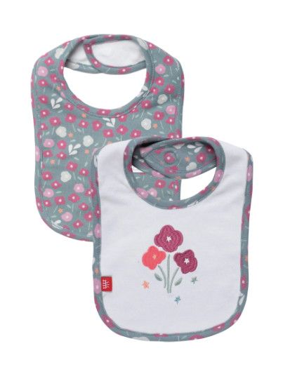 Magnetic Me Reversible Bib Set , Color: Wren