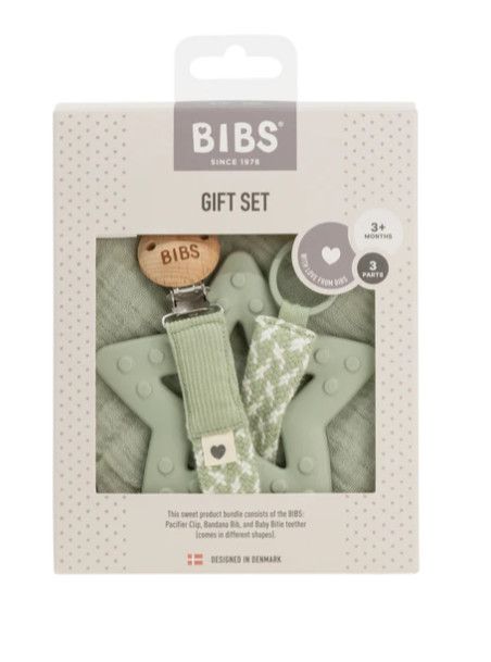 Bibs My First 6 Months Gift Set Sage
