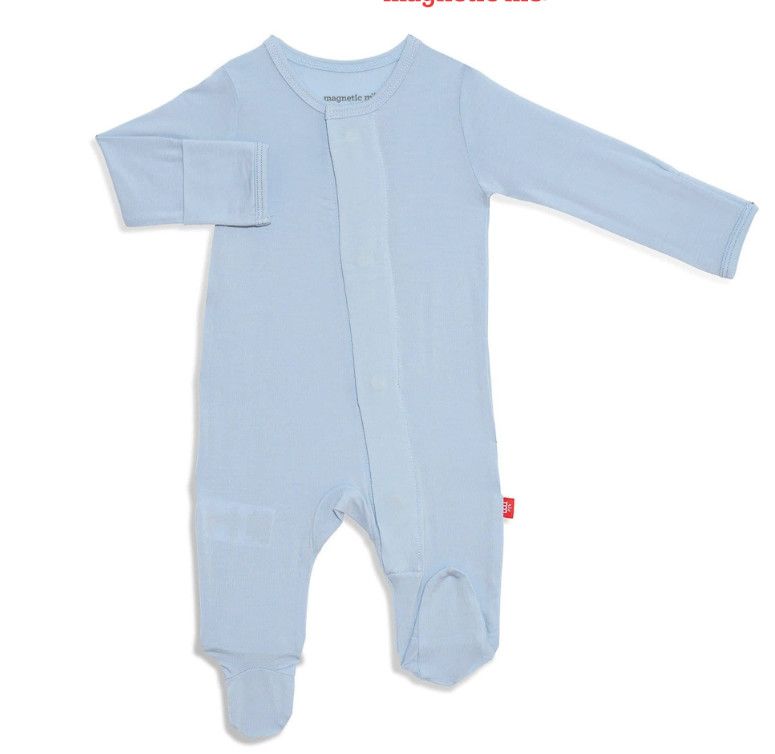 Magnetic Me Modal Footie Baby Blue 6-9 Months