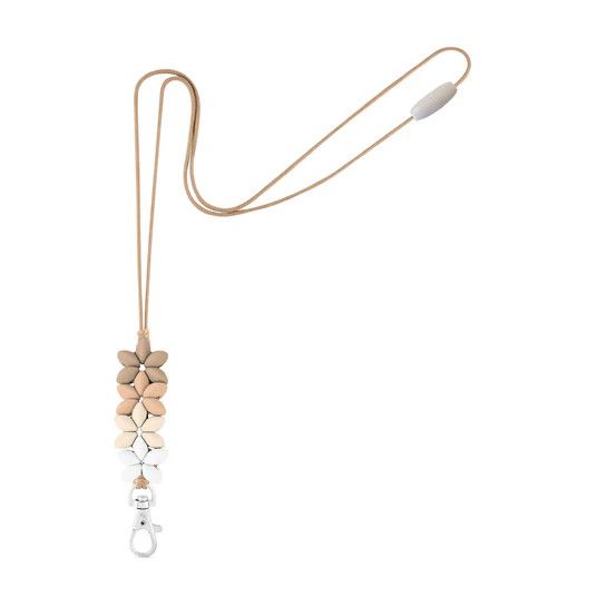 Cutie Lanyards Beaded - Petal Neutral - Ryan and Rose