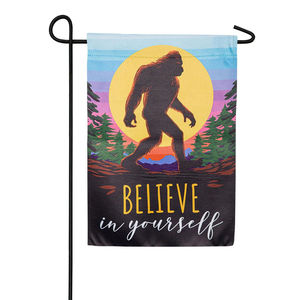 Big Foot Believe In Yourself Double Sided Suede Garden Flag