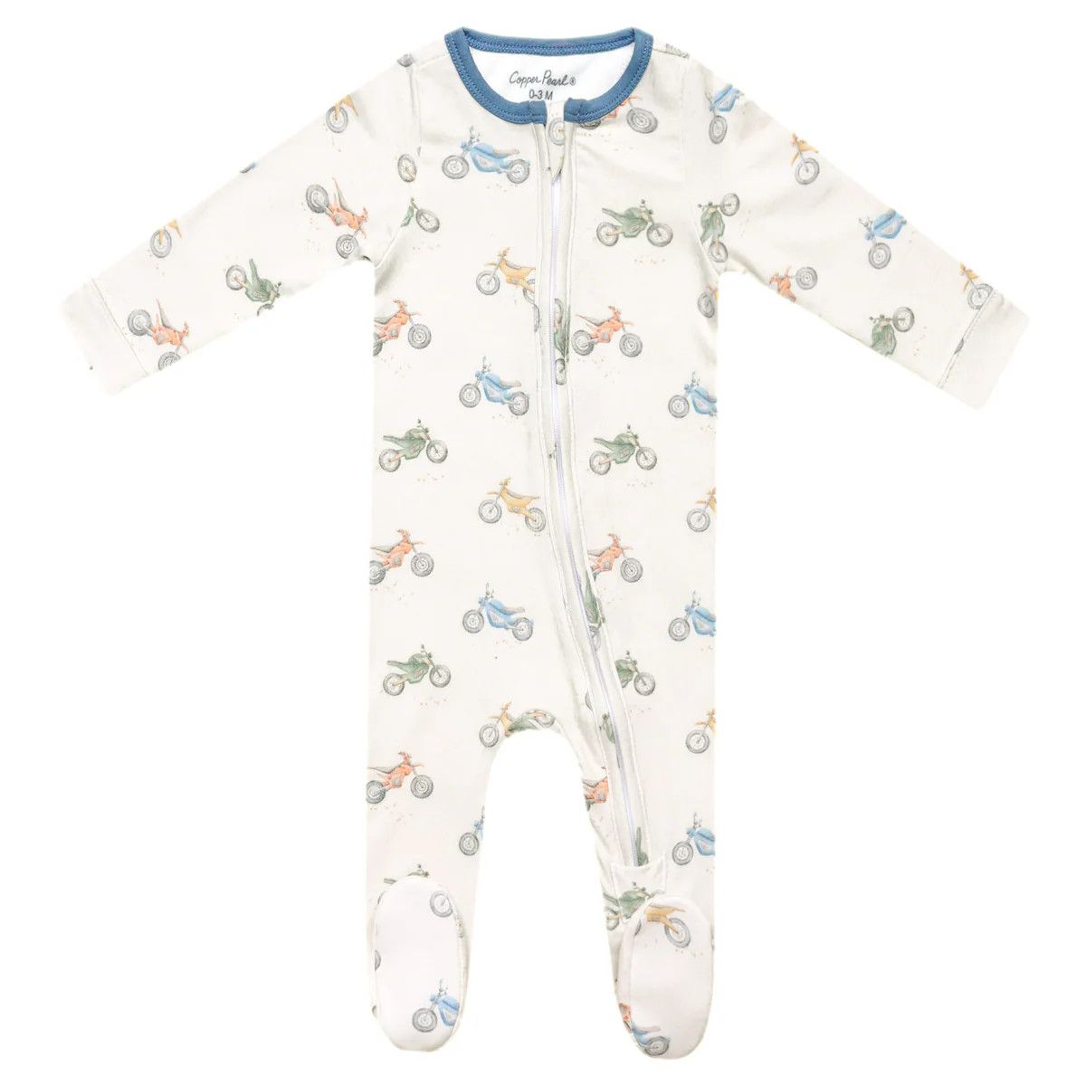 Copper Pearl Zip-Up Footie Pajama Ryder, Size: 0-3M