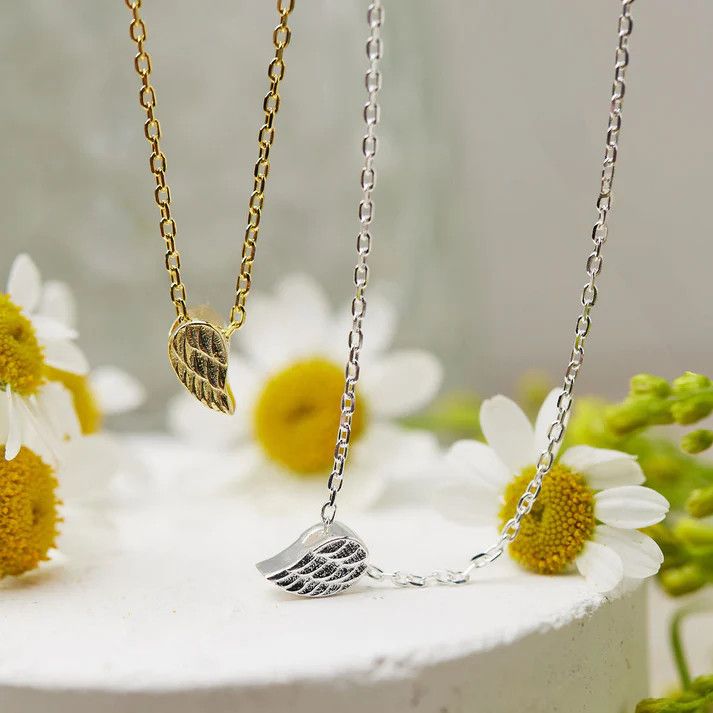 Shine life Always Near Angel Wing Necklace