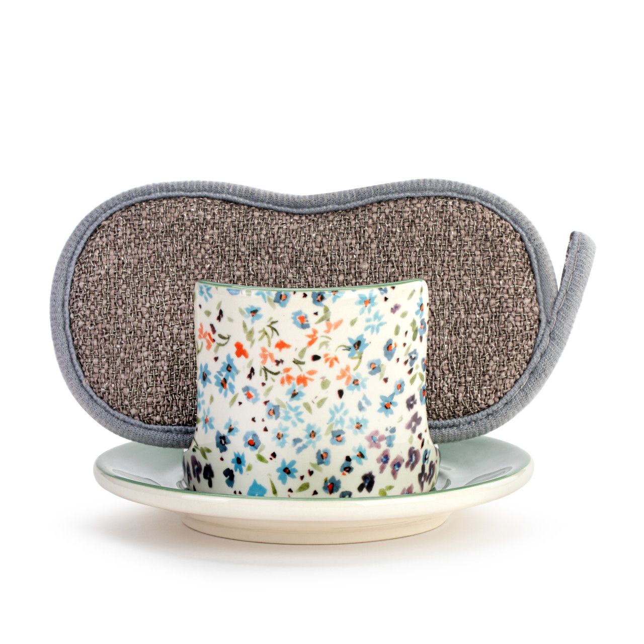 Tiny Floral Soap Dish and Sponge