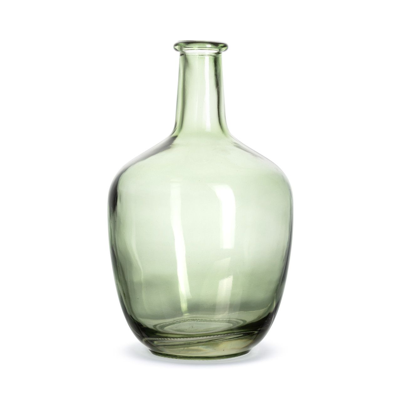 Green Glass Medium Vase