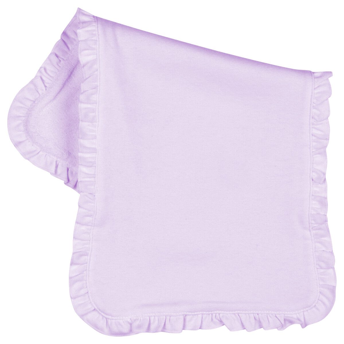 Blank Infant Burp Cloth - Ruffle Lavendar