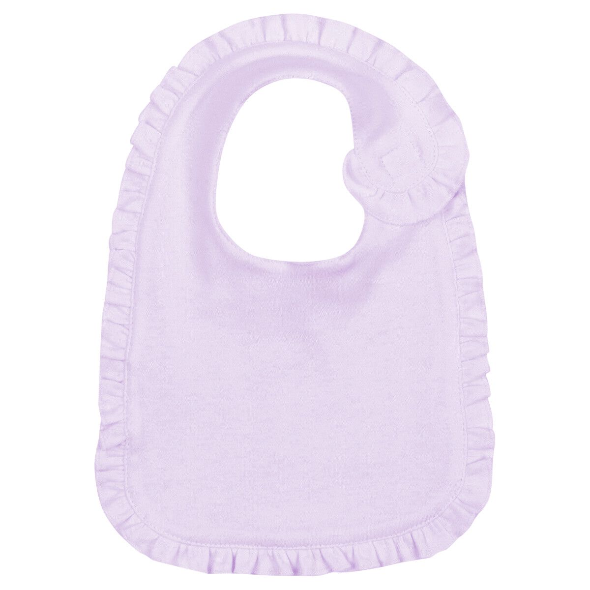 Blank Infant Baby Bib - Ruffle Lavendar