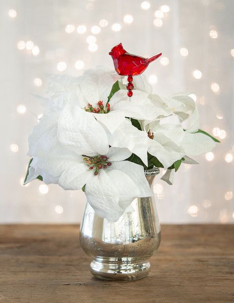 Cardinal of Comfort Floral Stake 12in