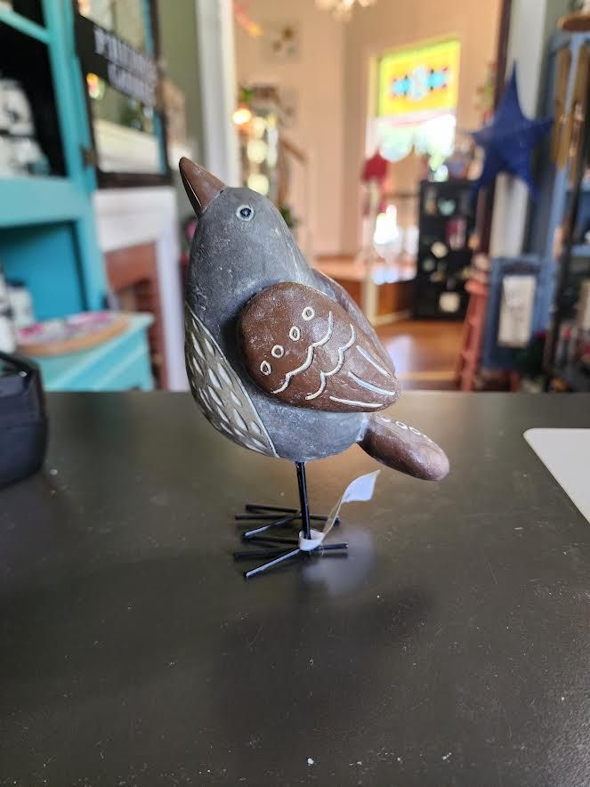 Earth Tones Bird Garden Statuary, Large