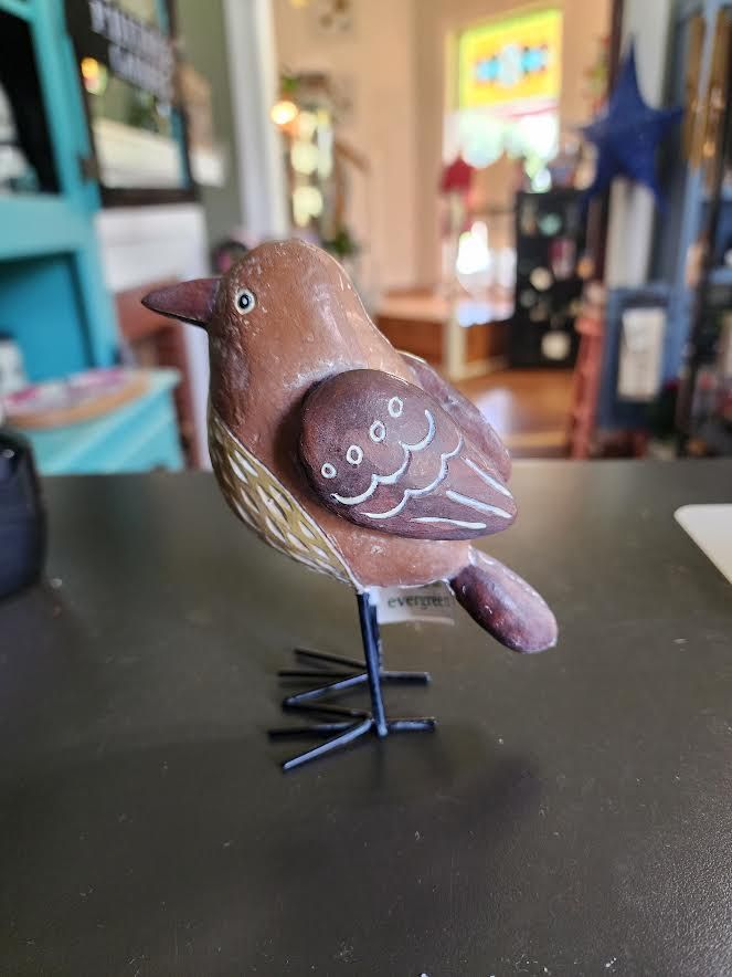 Earth Tones Bird Garden Statuary, Medium