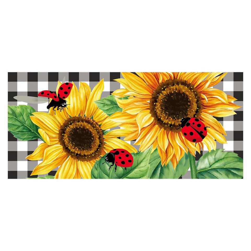 Evergreen Sunflower Ladybugs Sassafras Switch Mat