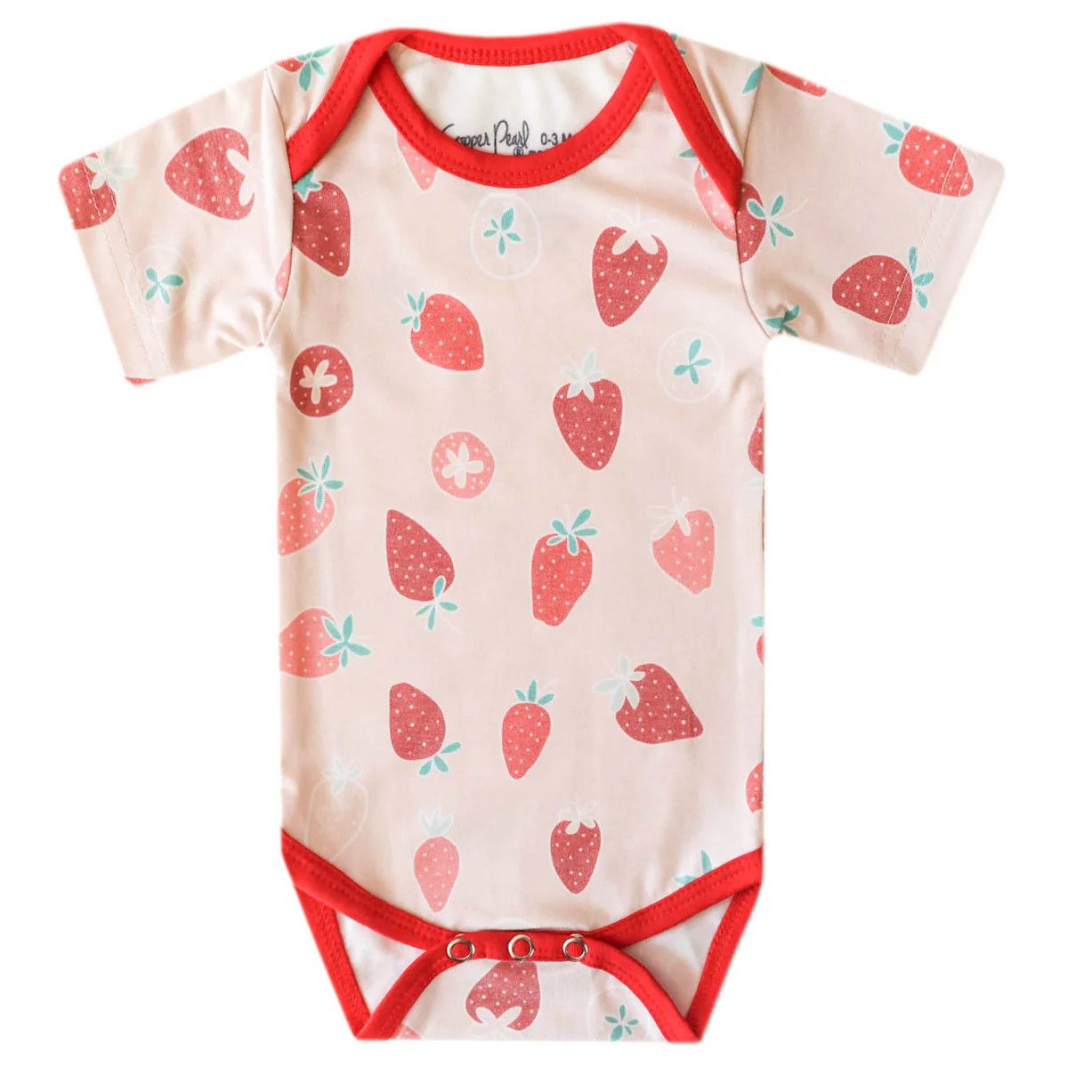 Copper Pearl Short Sleeve Body Suit Strawberry, Size: Newborn