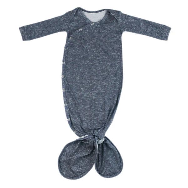 Copper Pearl Denim, Options: Newborn Knotted Gown